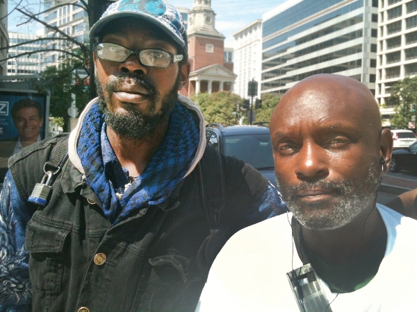 Reginald Black (left) and Robert Warren (right)are leading the Washington DC Right to Housing Campaign. PHOTO/TIM D’EMILIO