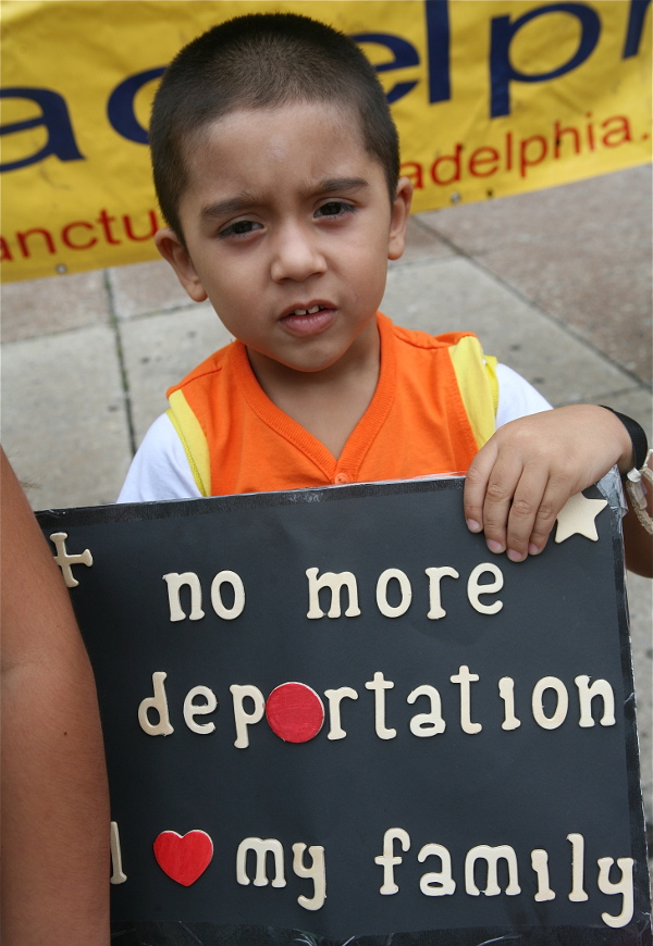 Protest in Philadelphia against deportations. The immigrant worker is part of the US working class; their struggle is everyone’s struggle. PHOTO/HARVEY FINKLE