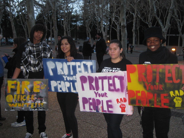 High school students join the Protect your People March. They are part of RAD (Regeneration Against Destruction). “We believe we exist in a world that is constantly being destroyed, we are here to take a stand and regenerate it.” PHOTO/SANDY PERRY