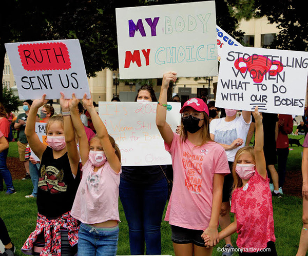 Abortion rights protest in Lansing MI
