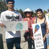 young people at protest for climate change action
