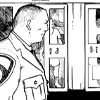 Illustration depicting prison guard and prisoners in a prison