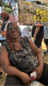 Participant at the No Kings Day protest in Sacramento, June 14, 2025.