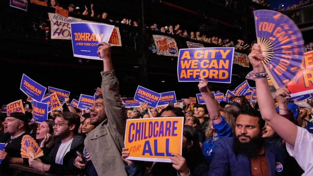 Zohran Mamdani rally in New York