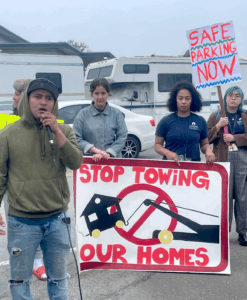 From an action against the towing of people's vehicle homes in San Francisco