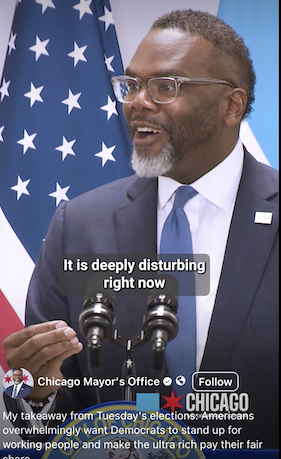 Chicago Mayor Brandon Johnson