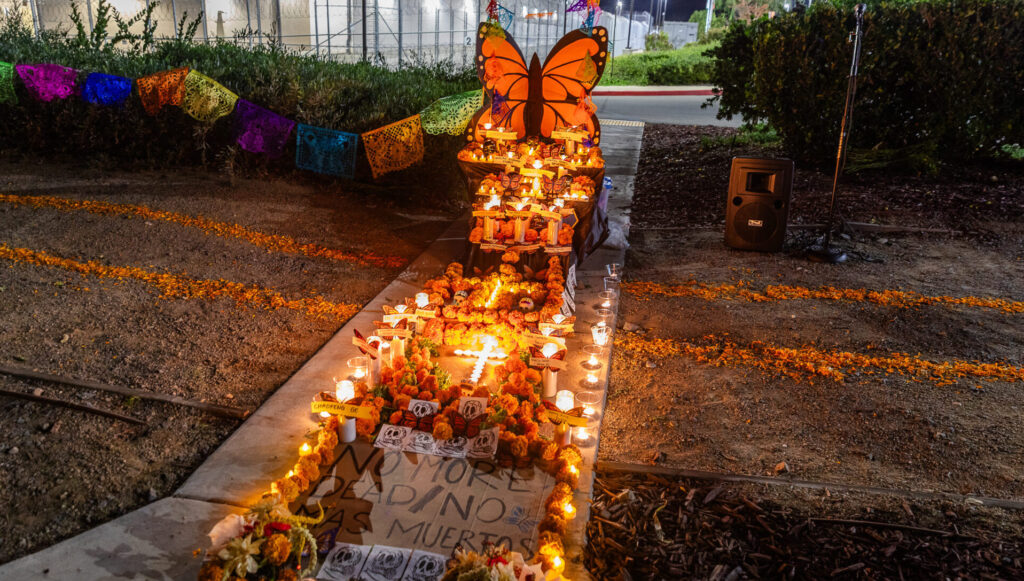 day of the dead photo of altar at Otay Detention Center