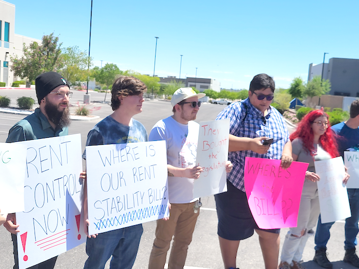 Protest in Las Vegas for lack of rent control