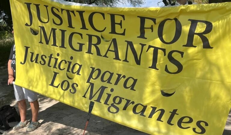 photo of banner for international migrants day statement from witness at the border