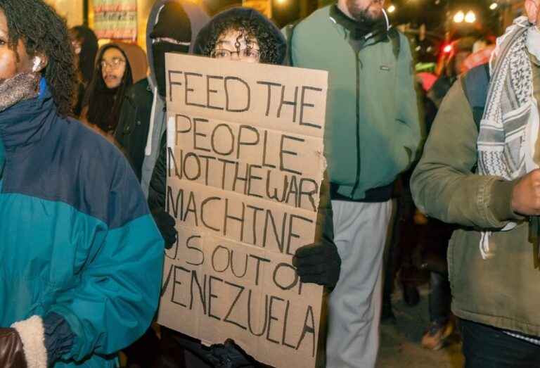 demonstration against attack on Venezuela, Chicago