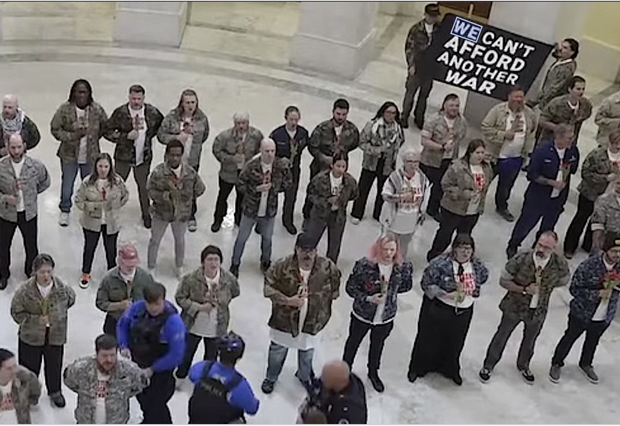 Veterans protest Iran War at Capitol Rotunda