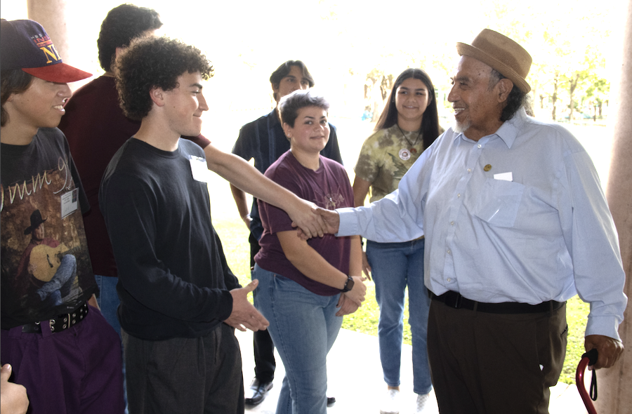 “Leno” Rose-Avila with future leaders.