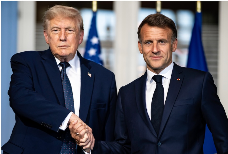Trump and Macron and oil billionaires